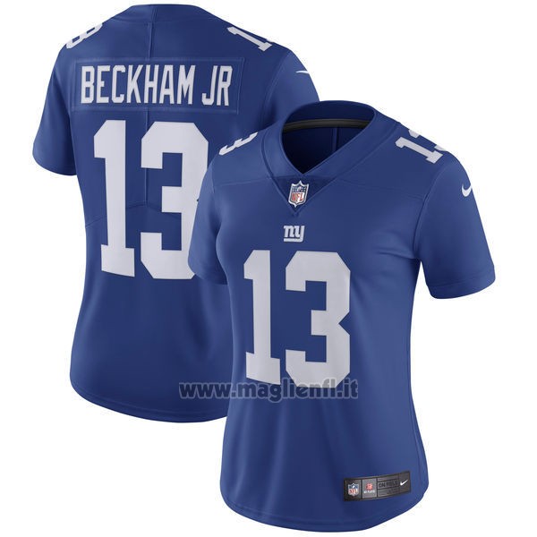 Maglia NFL Limited Donna New York Giants 13 Beckham JR Blu